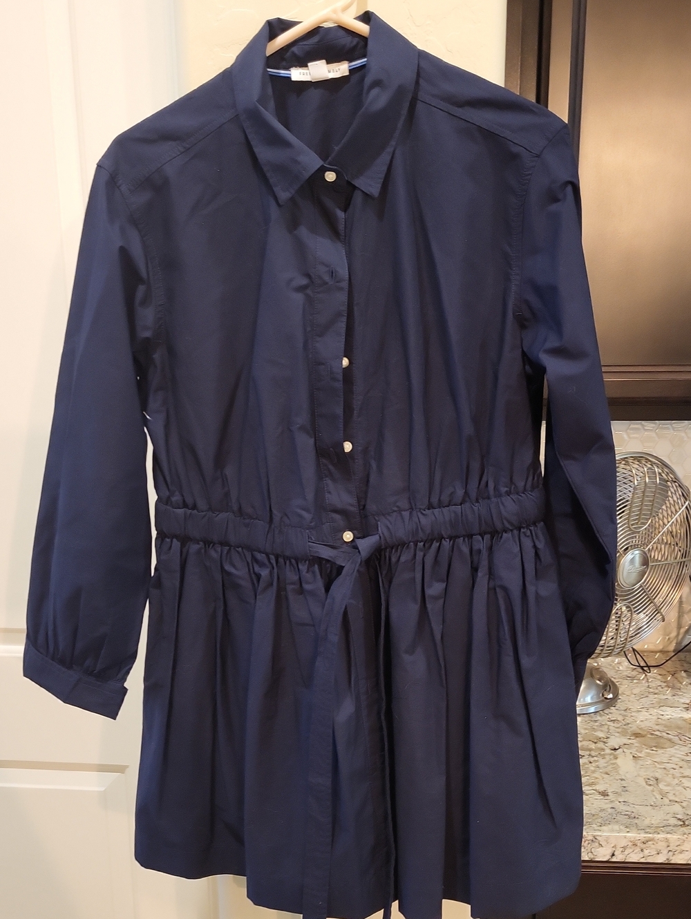 Free ASSEMBLY NAVY cotton Tunic Sz Large